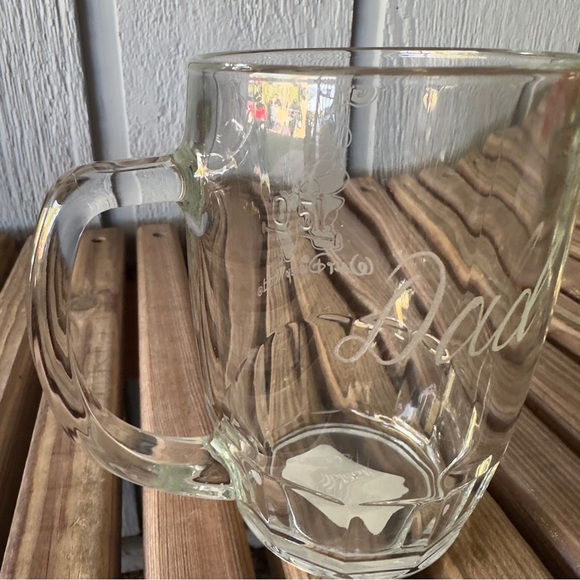 Walt Disney World Glass Mug Vintage Grumpy Engraved Dad Arriba Brothers Cup - Picture 11 of 15